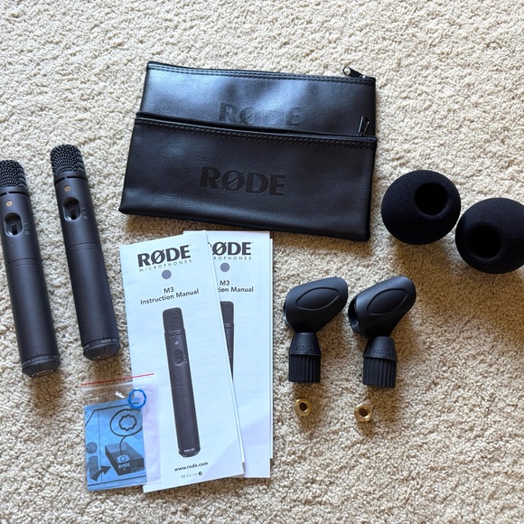Rode M3 Cardioid Condenser Microphones + Clip Set